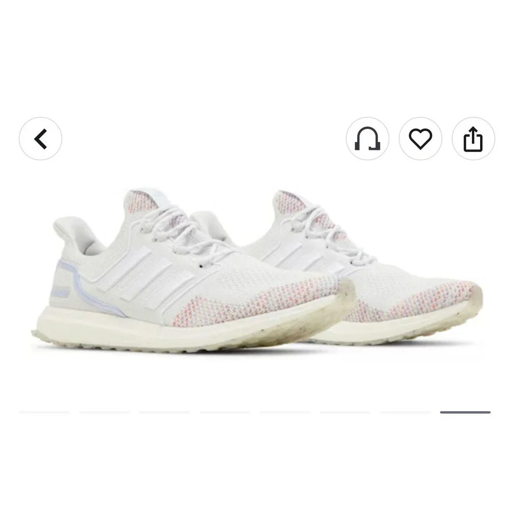 adidas UltraBoost 1.0 – White/Blue‎ Dawn/Pink – Size 11 Women's - NWT